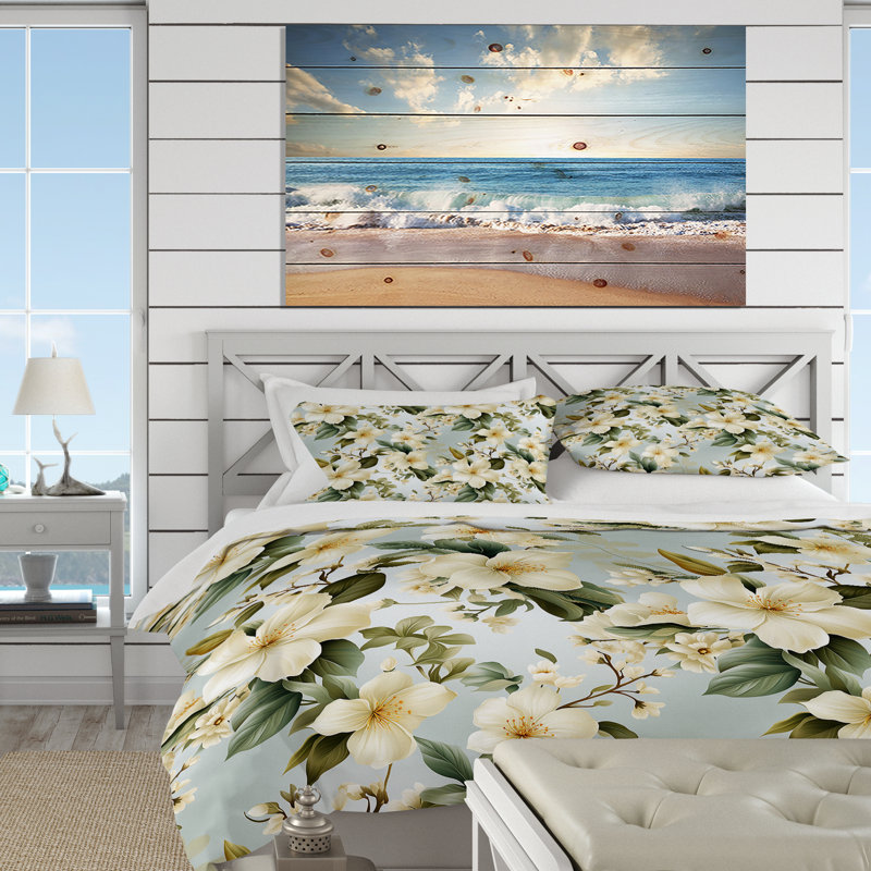 Serene Botanics Tropical Pattern - Ensemble de housse de couette tropical, Housse de couette simple + 1 taie décorative stan