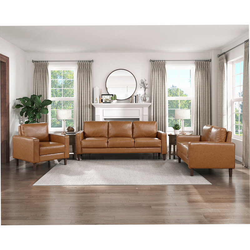 Ensemble de canapé 3 pièces Modern Living Room Furniture, Brown