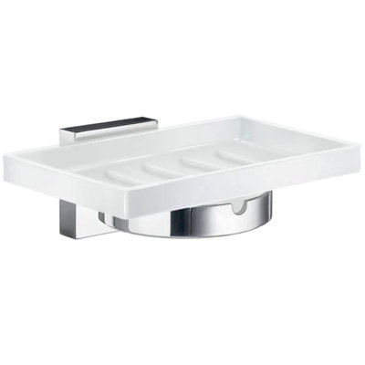 Wall mounted soap dish square escutcheon 