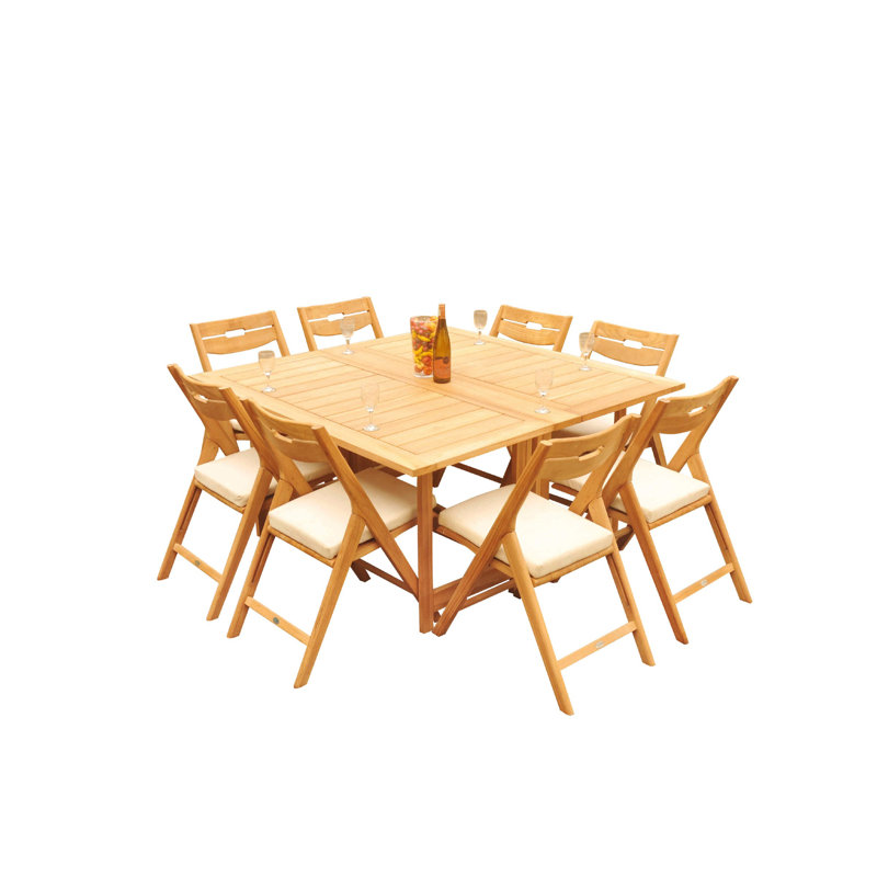 Surfliner Outdoor 9 - Piece Teak Dining Set