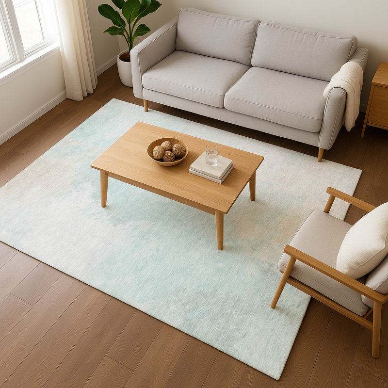 Tapis abstrait lavable à la machine de qualité supérieure Varasteh AMF1675, Rectangle 10 pi x 14 pi