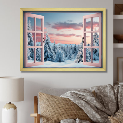 Forest Winter Window View I - Winter Landscape Wall Art