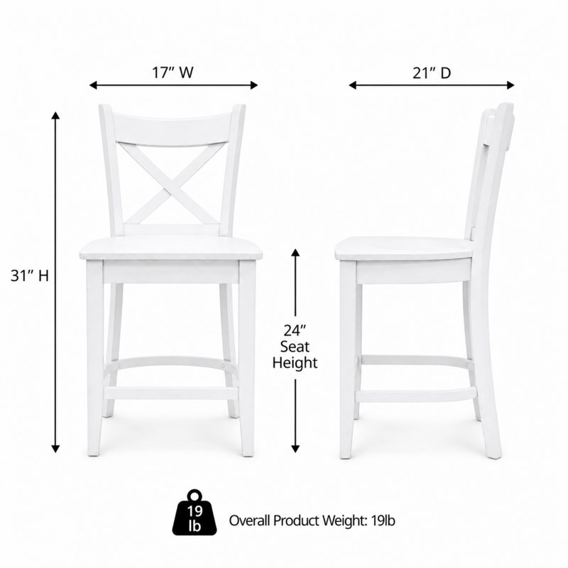 Chaise de comptoir 24 "Harbour Cross