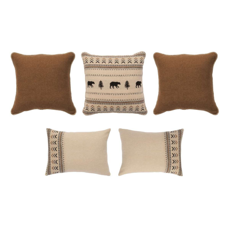 Wooded River Boulder - Value Set - Cal King, California King Coverlet/Bedspread + 5 King Shams