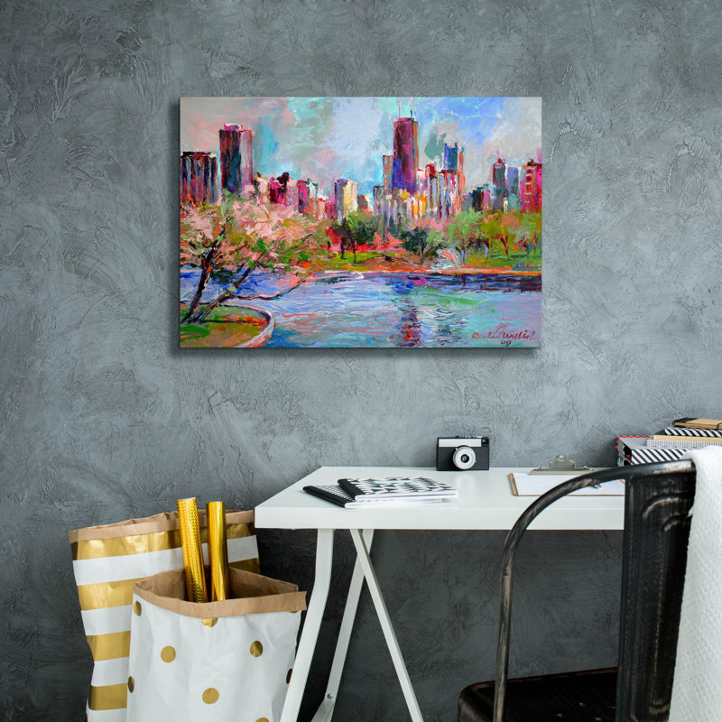 «Cityscape 2» par Richard Wallich, H 18 po x l 26 po x P 0,75 po
