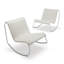 Ensemble de chaises berçantes d'extérieur 2 personnes-115152166