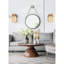 Miroir rond moderne de 29,5 po avec cadre noir et corde tenace tenace pour le salon-731319302-731319352