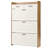 Shoe Cabinet With 3 Hidden Flip Drawers & 2 Storage Drawer,Particle Board Narrow Shoe Storage Cabinet,Freestanding Shoe Organizer Cabinet For Entryway Hallway-759549826