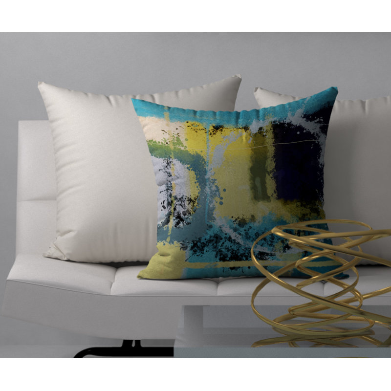 Magnifique housse de coussin décorative carrée/insert, 18 po x 18 po