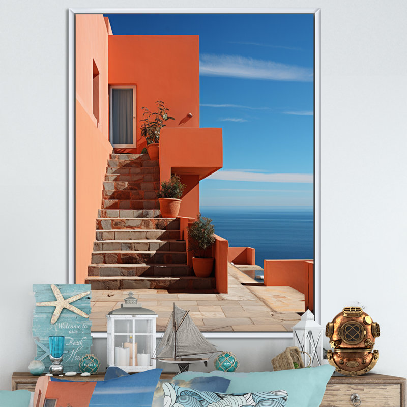 Coastal Minimalism Photo VIII - Print, 20" H x 12" W x 1" D, White Floater Framed