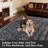 10x13 Area Rugs for Living Room Machine Washable Vintage Large Rugs Non Slip Low Pile Lightweight Distressed Carpet for Bedroom Dining Room Home Office Kitchen Kids Room, Black-85943520-85943546