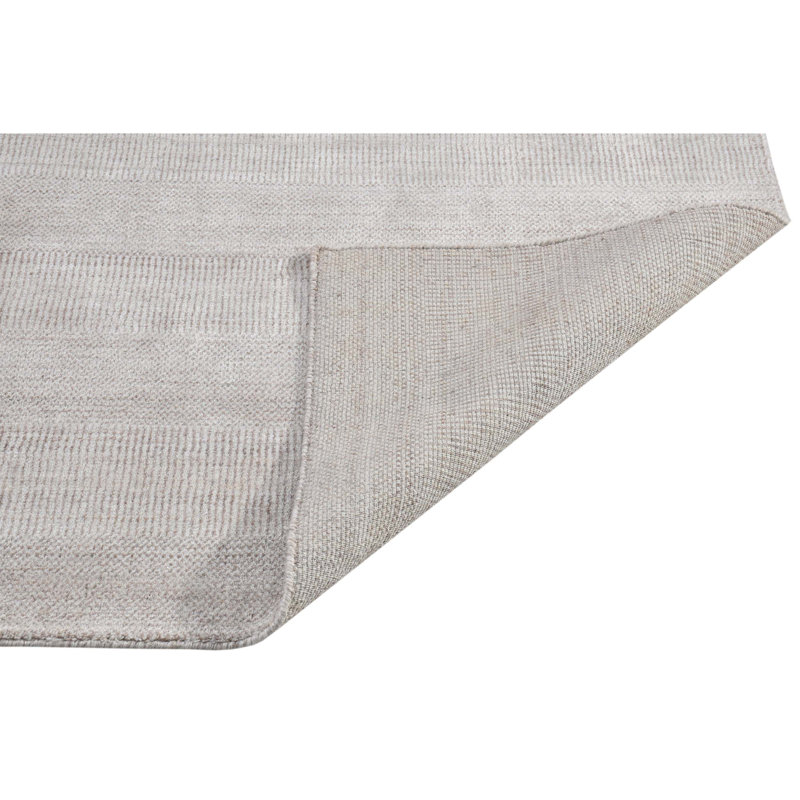Hand Knotted Abstract Area Rug in Natural/Gray, Rectangle 8' x 10'