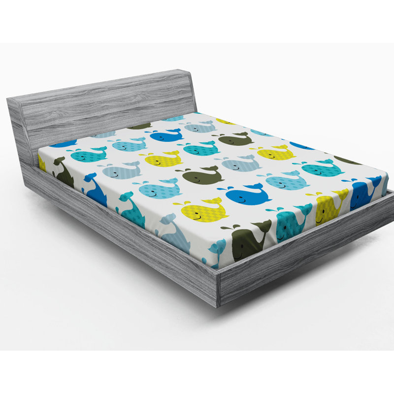 Microfiber Geometric Fitted Sheet, Full Fitted Sheet