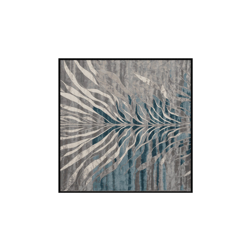 Silky Soft Plush Gray Area Rug, Square 3'
