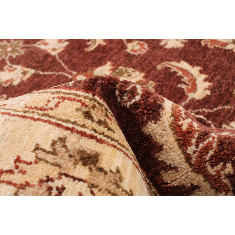 Tapis brun foncé Peshawar Oushak 3 pi 11 po x 6 pi 1 po