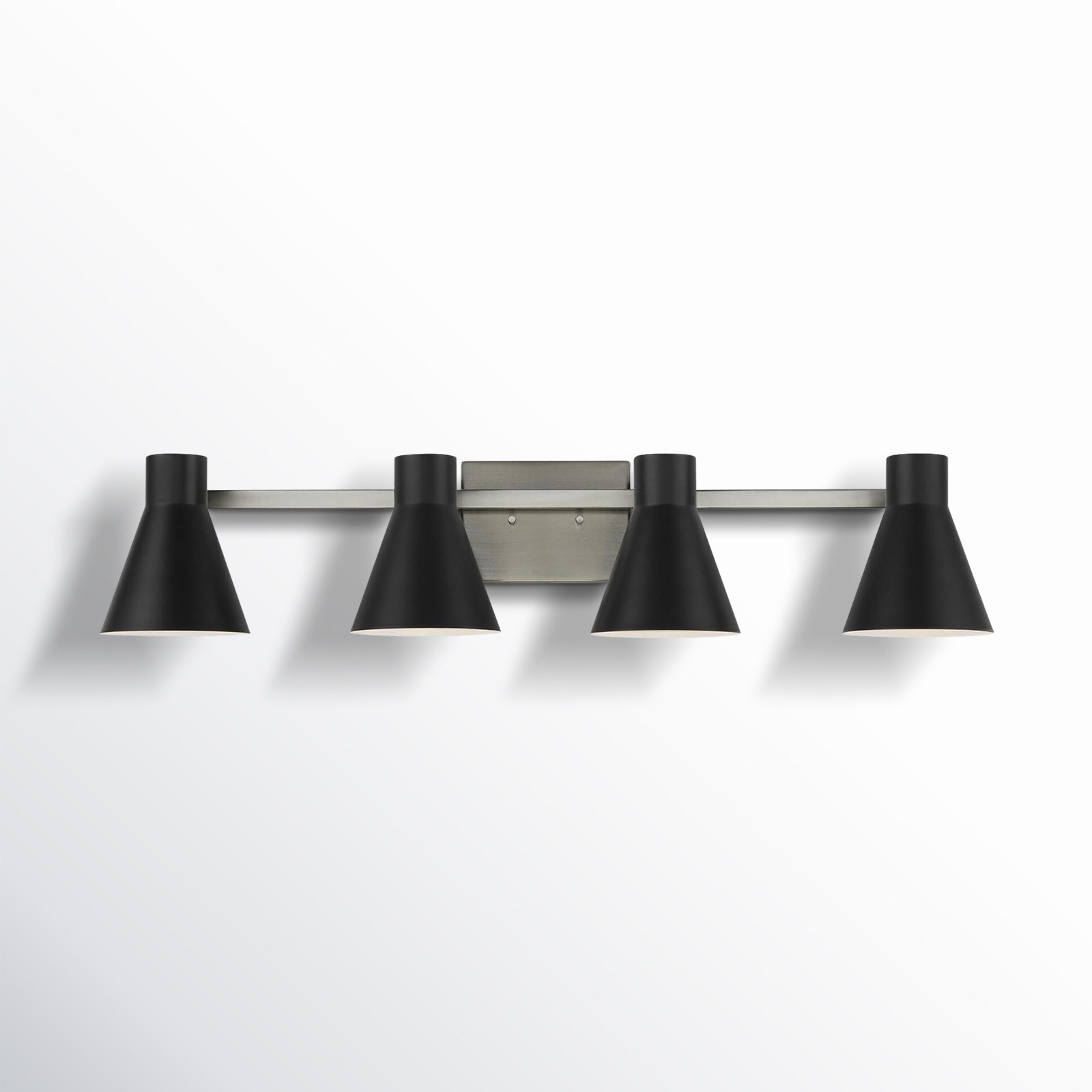 Byers 4 Light Dimmable Vanity Light, Brushed Nickel, No