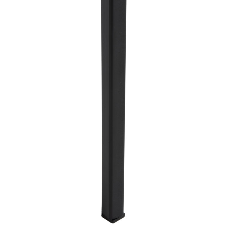 Vale 47.2" Console Table – Light Grey Faux Concrete Top with Black Iron Legs for Modern Interiors