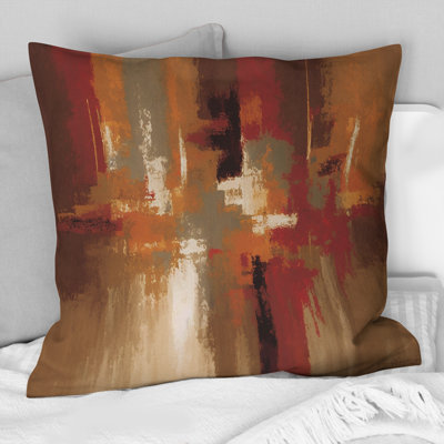 Chocolate City At Horizon II - Abstract Printed Throw Pillow