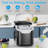 Efficient Portable Countertop Ice Maker: Quick 8-Cube In 6 Mins, Up To 26Lb/Day, 2 Ice Sizes, Perfect For Home/Party/Travel Black-116422033