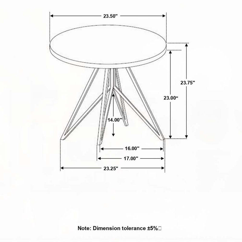Table de bout ronde en ciment et bronze industriel Hadi
