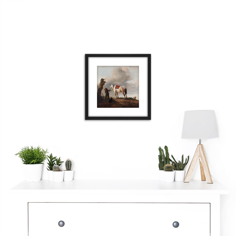 The Gray Horse by Philips Wouwerman - Single Picture Frame Painting