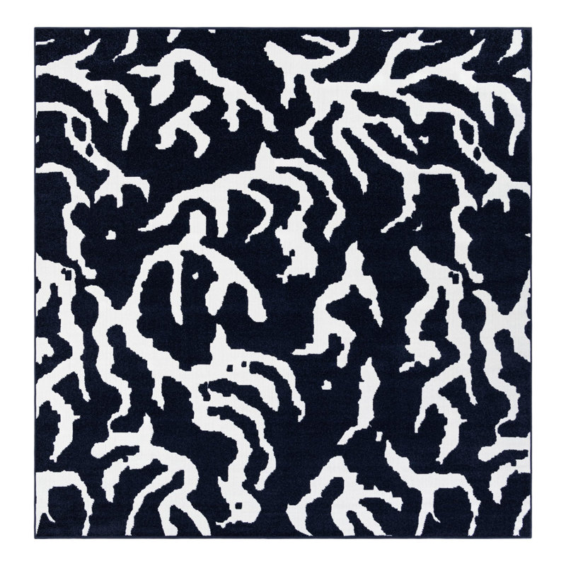 Sabrina Soto ReNew Indoor/Outdoor Rug Navy Blue, Square 10'