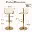 Swivel Upholstered Counter Stool with Metal Frame-955623302