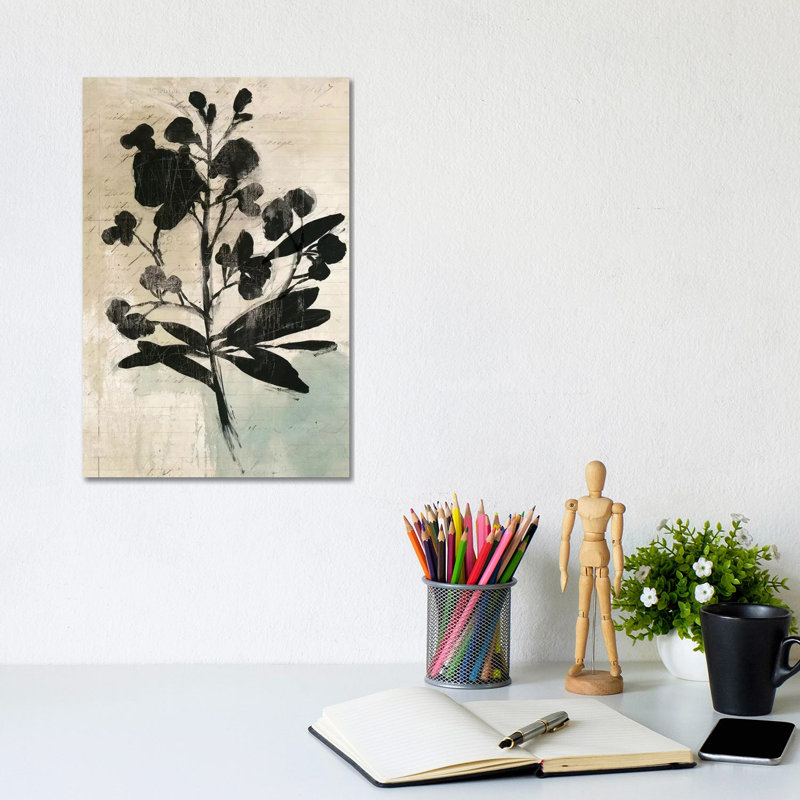 Inky Floral III by Asia Jensen - Wrapped Canvas Print