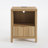 Arrilla 25" H Fluted 1-Drawer Nightstand with Built-In Outlets-1283423436