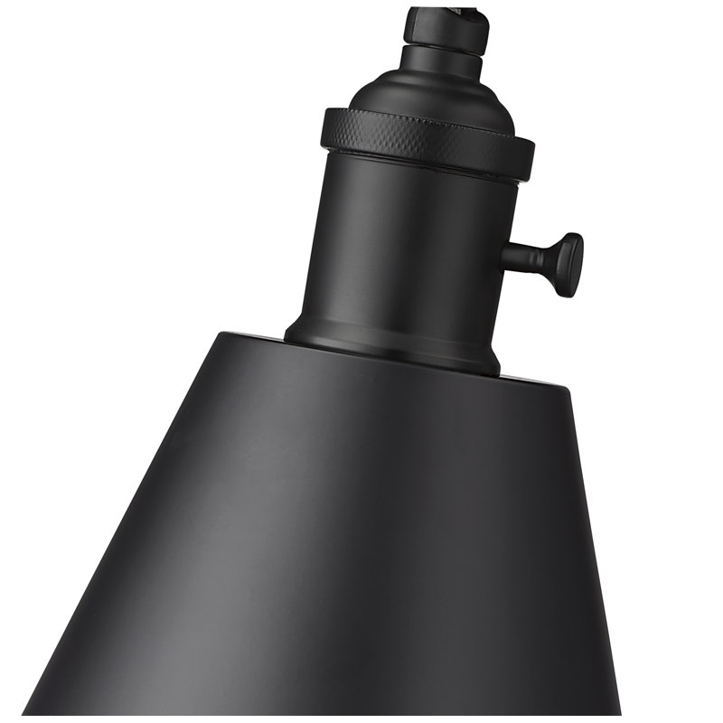Wyck Steel Swing Arm Sconce, Matte Black