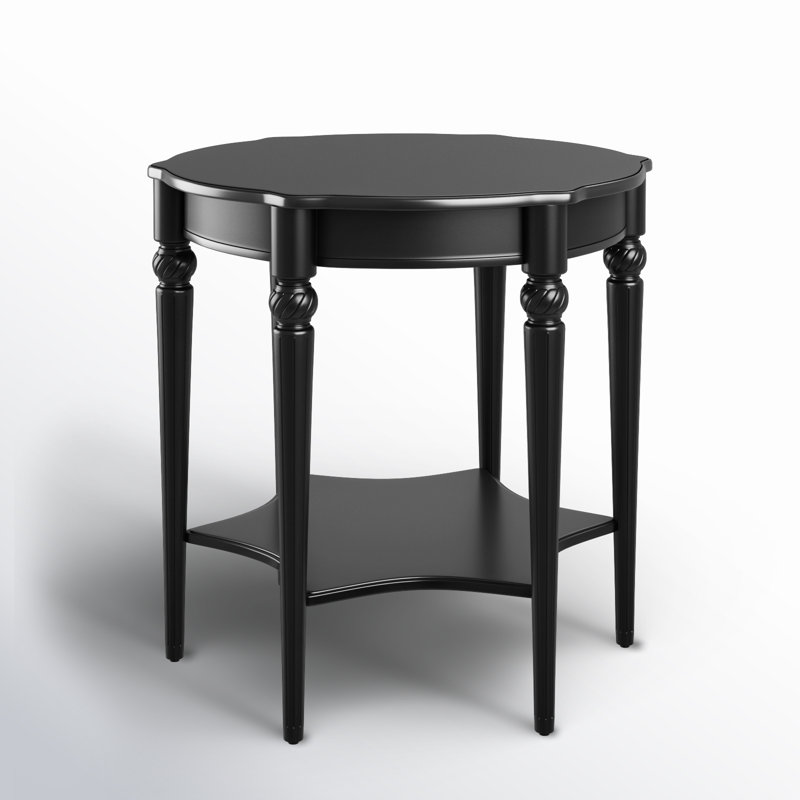 Bainbridge Round Side Table, Black Licorice