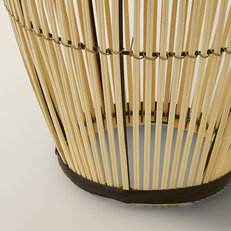 Natural Bamboo Solar Powered Outdoor Floor Lamp Wi 63.5cm Solar Powered Integrated LED Outdoor Floor Lamp