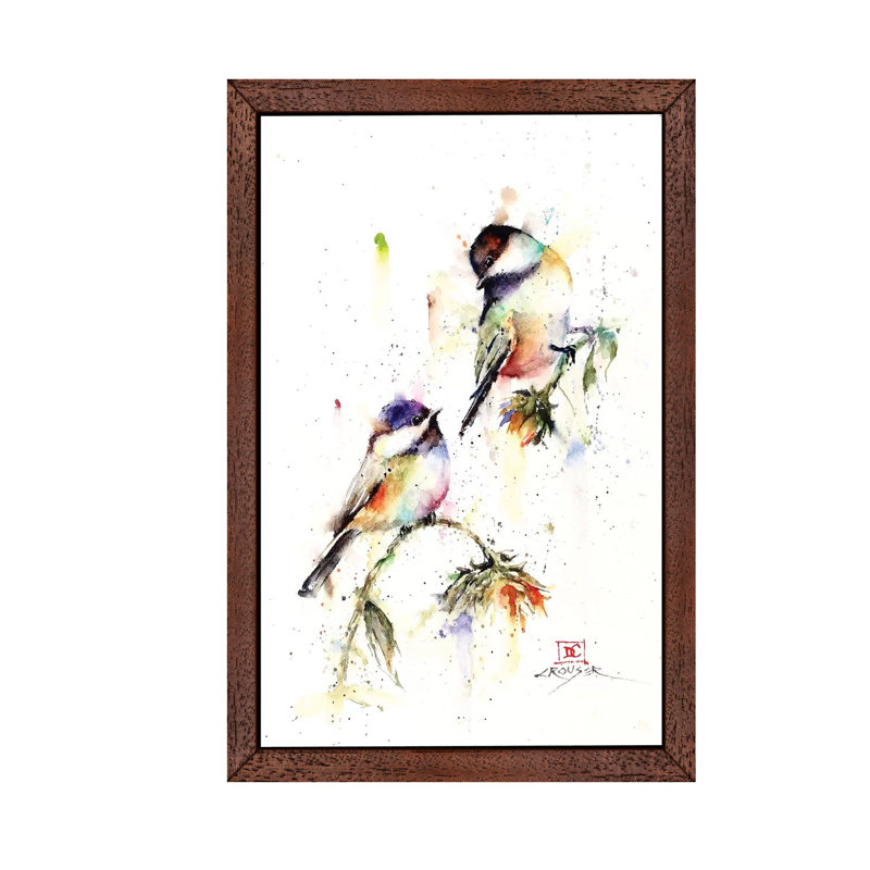 Dropping In by Dean Crouser - Floater Frame Painting on Canvas, Brown