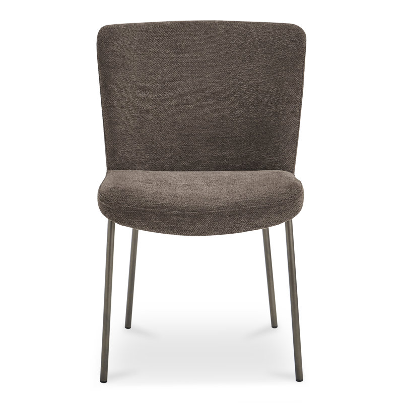 Early Upholstered Dining Chair, Dark Brown Polyester