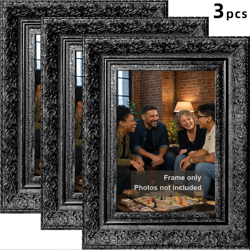 Cadre photo 3 pièces 5 "x 7" noir pour la décoration de bureau