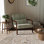 Chaise d'appoint en velours côtelé avec pieds en bois