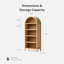 Vitrine de rangement ouverte à 5 niveaux avec bibliothèque à 5 niveaux H 70,9 po x l 30,7 po avec 5 tablettes pour le bureau à domicile, la chambre à coucher et le salon -115747388-119304226