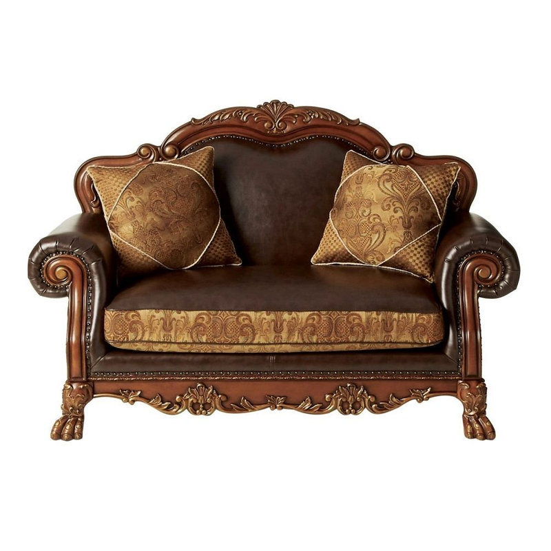 Chaise avec accoudoirs et coussin touffetés 46 po