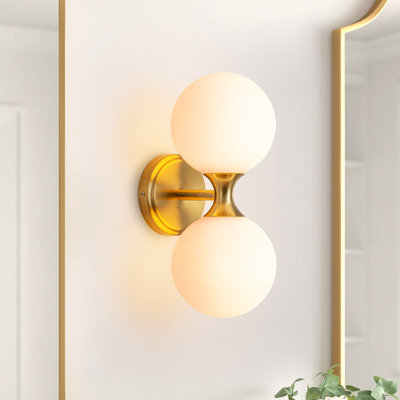 Stauton 2 - Light Dimmable Glass Globe Wall Light