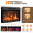 Rustic Brown Hanady For 70 Inch Tv Farmhouse Entertainment Center with Electric Fireplace Included