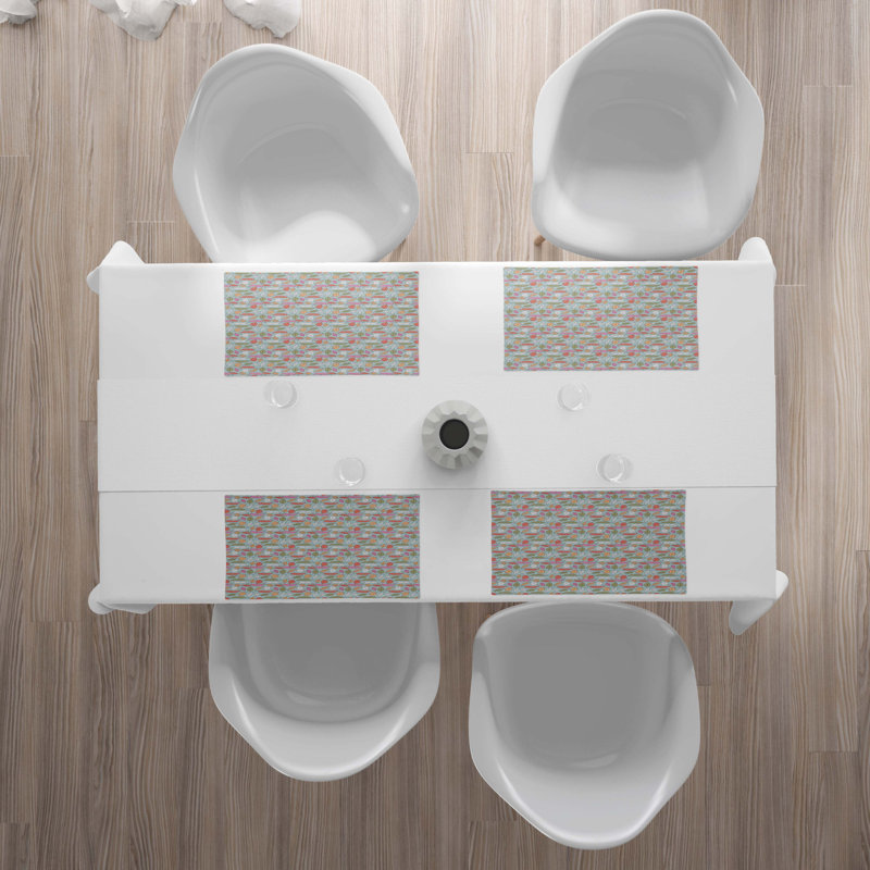 Polyester Floral Rectangle Placemat