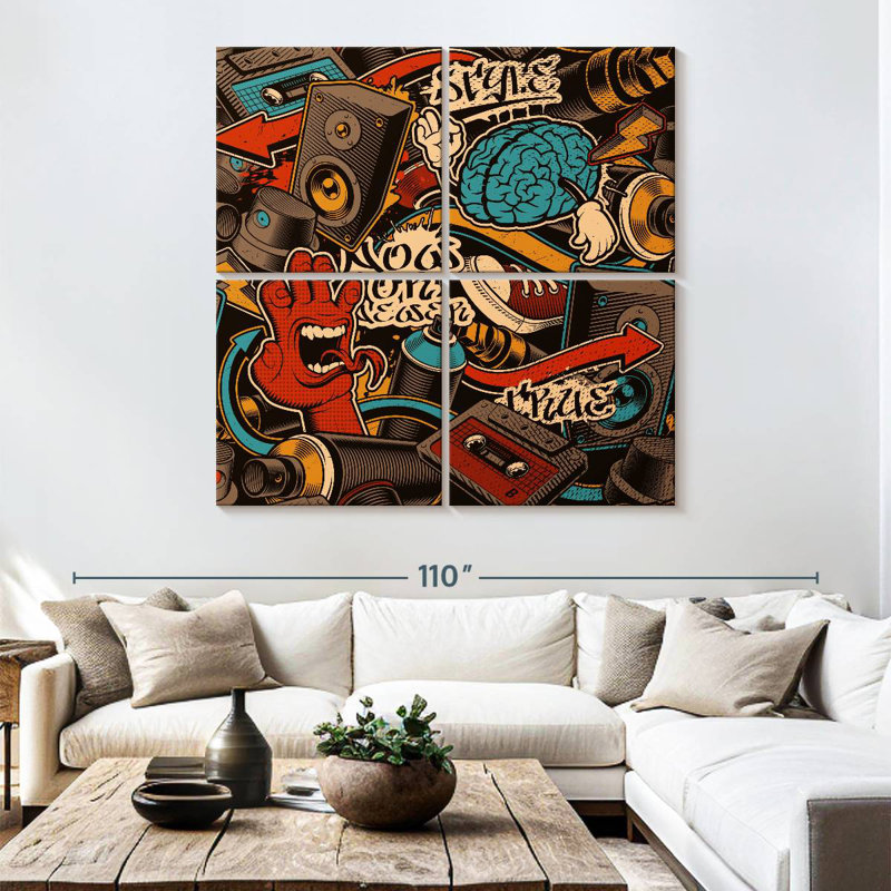 Abarca Urban Hip Hop, 74" H x 74" W