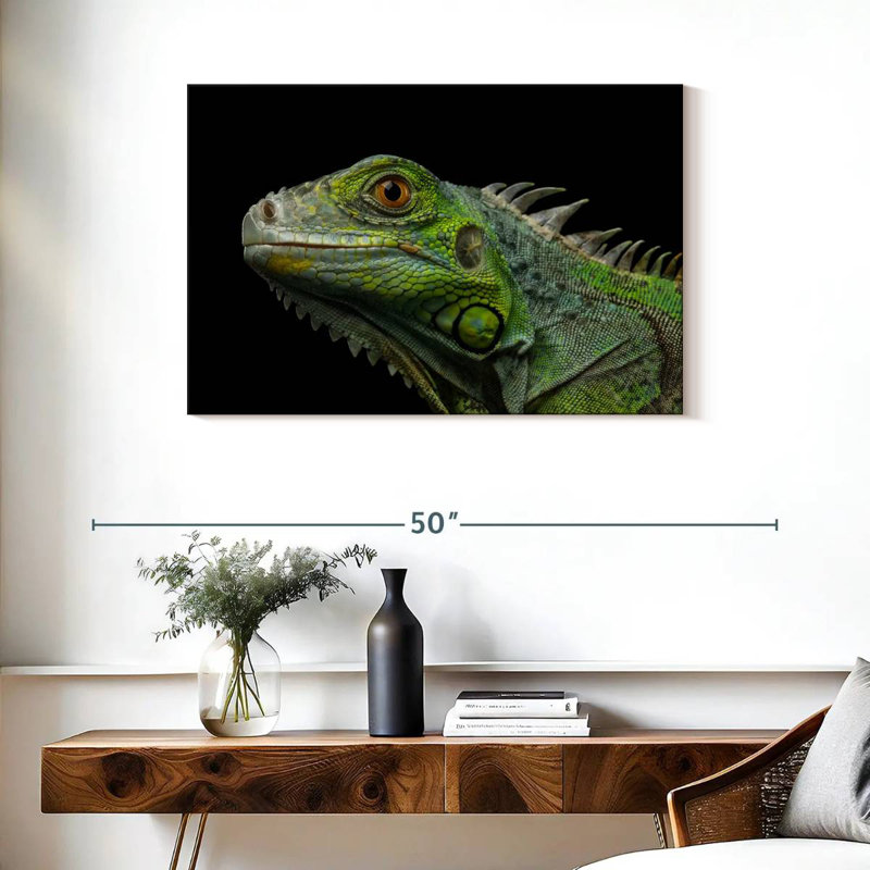 Tête d'iguane verte