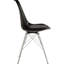 Chaise de salle à manger moderne noire (2) - Rembourrée avec 2 pieds élégants