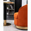Fauteuil en velours orange - moderne, base pivotante, revêtement confortable contemporain et élégant-903725532