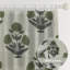Fabdivine Home Décor Soft Pure Linen Block Print Handmade Floral Pattern Curtains, Pleated Pinch Drape for Blackout and Room Darkening in Home, Office, Patio, Green or Gray, Badshah-2056504672