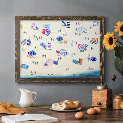 Plage colorée, reproduction sur toile