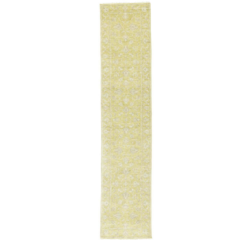 Tapis oriental floral Elandus, Tapis de couloir 2 pi 7 po x 12 pi 1 po