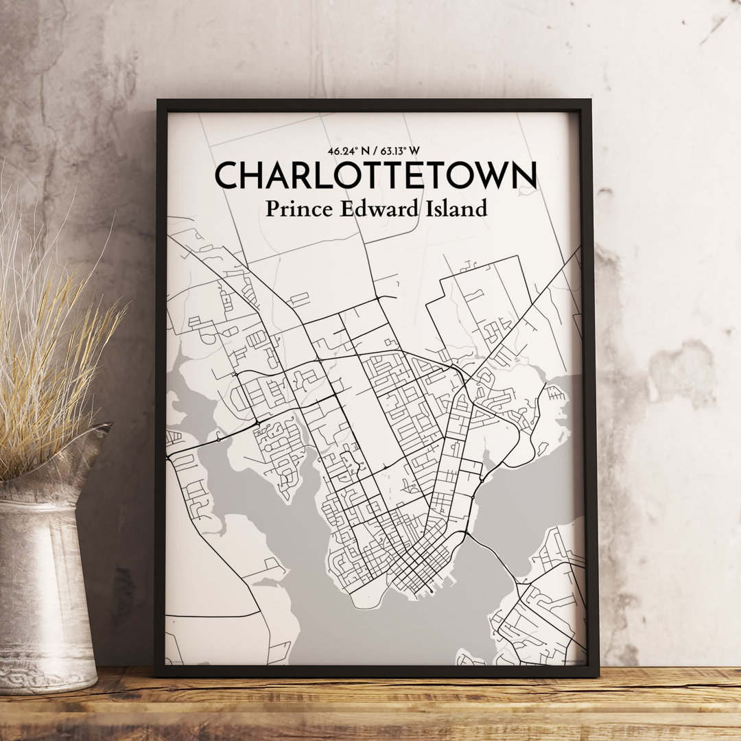 Charlottetown City Map - No Frame Print