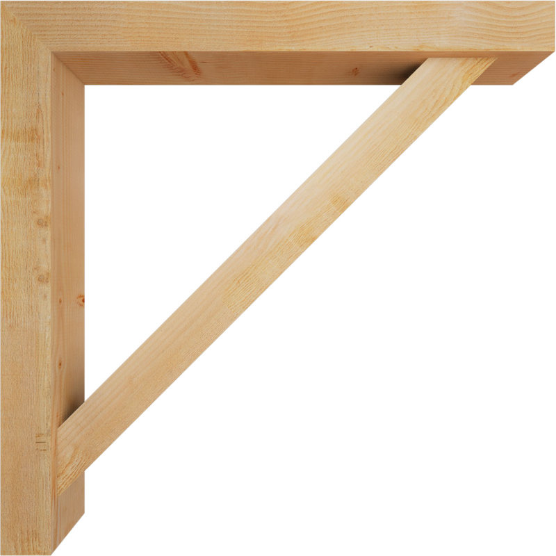 Support de bloc traditionnel avec entretoise décalée, 44 x 44, Sapin Douglas de l 6 po (scié brut)
